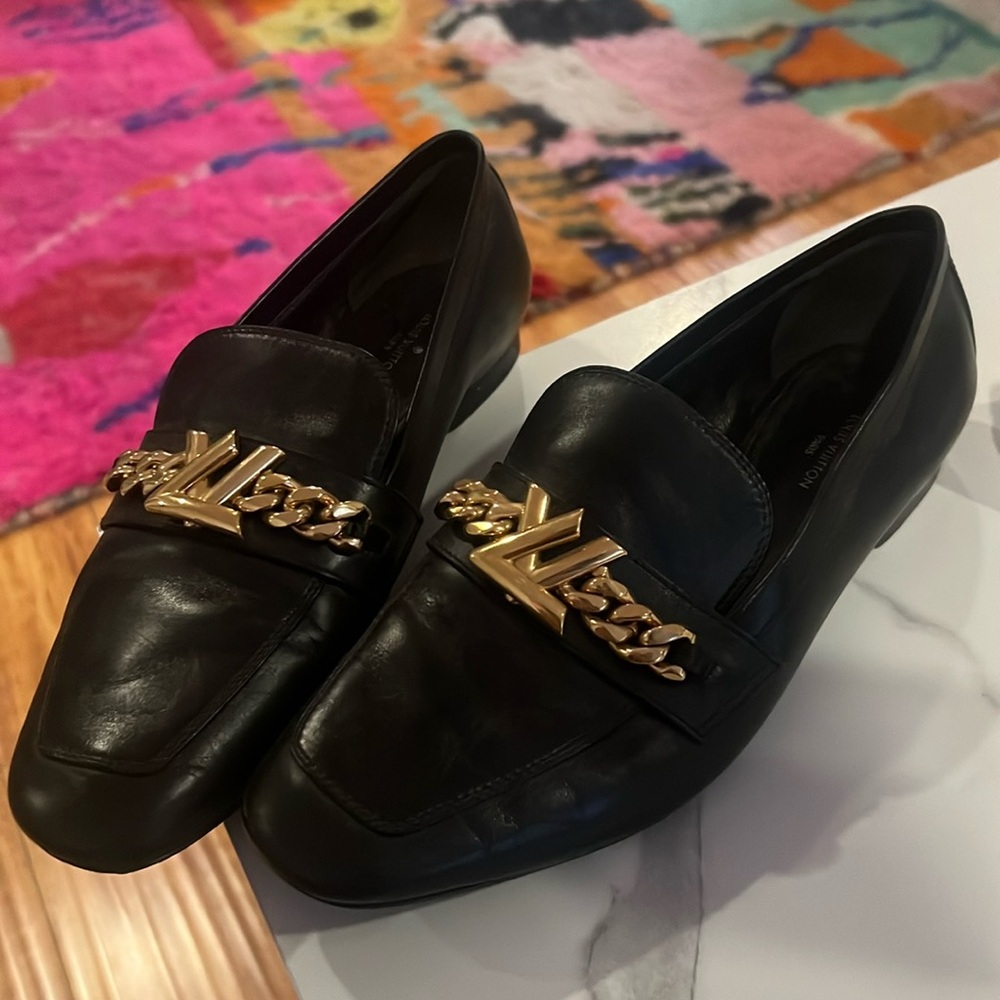 Authentic!! Louis Vuitton leather loafers